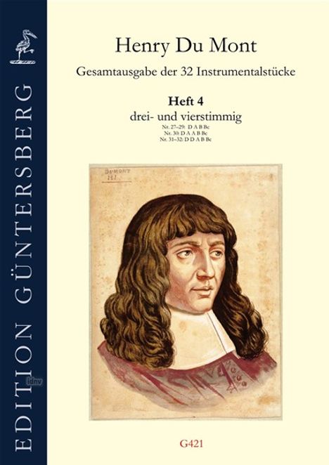 Henry du Mont: Gesamtausgabe der 32 Instrumentalstücke für drei- oder vierstimmiges Consort und Basso continuo, Noten