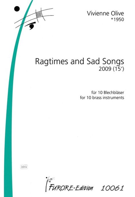 Vivienne Olive: Ragtimes and Sad Songs, Noten