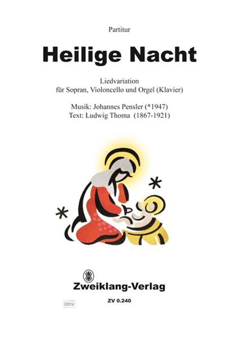 Heilige Nacht Sopran, Cello und Orgel, Noten
