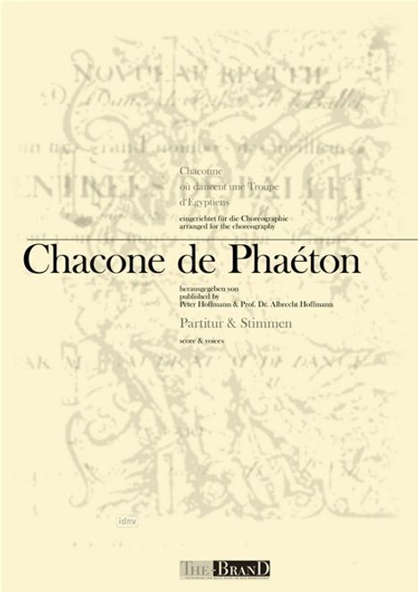 Jean-Baptiste Lully: Chacone pour une femme op. Phaeton LWV 61 "Partitur und Stimmen" (6. Jan. 1683, Versailles), Noten