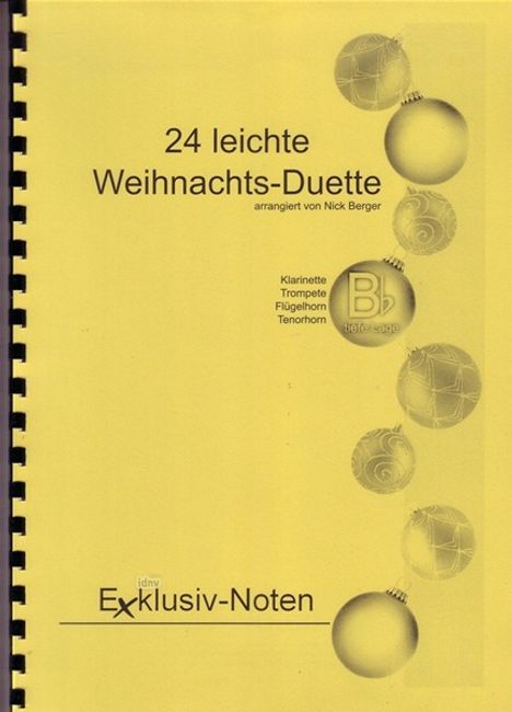 Traditionell: 24 leichte Weihnachtsduette, Noten