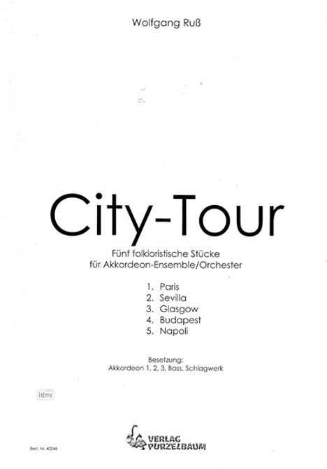 Wolfgang Russ: City-Tour für Akkordeon Orchester, Noten