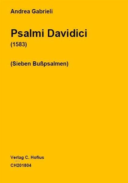 Andrea Gabrieli: Psalmi Davidici 1583 für 6 Vokalstimmen (1583), Noten