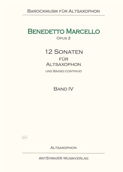 Benedetto Marcello: 12 Sonaten für Altsaxophon und Klavier op. 2, Noten