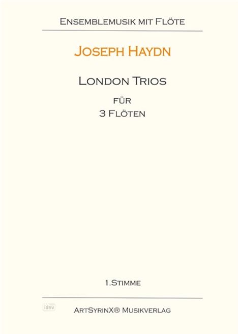 Joseph Haydn: Londoner Trios 1-4 für 3 Flöten, Noten