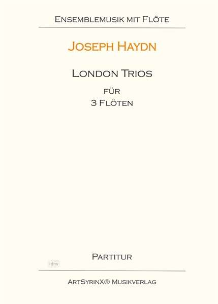 Joseph Haydn: Londoner Trios 1-4 für 3 Flöten, Noten