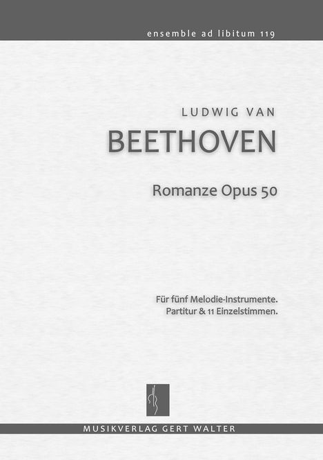 Ludwig van Beethoven: Beethoven, L: Romanze Opus 50, Buch