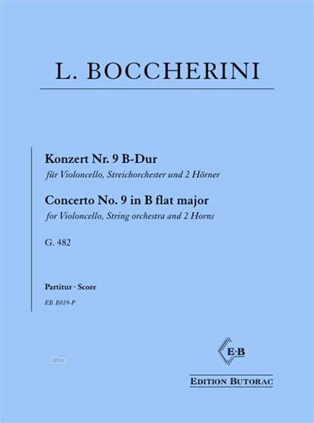 Luigi Boccherini: Konzert Nr. 9 B-Dur (G. 482), Noten