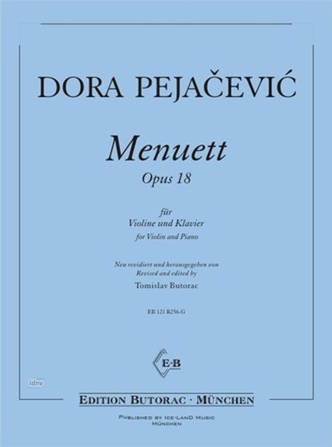 Dora Pejacevic: Menuett op. 18, Noten