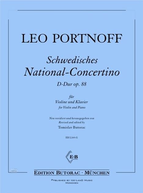 Leo Portnoff: Schwedisches National-Concertino D-Dur op. 88, Noten