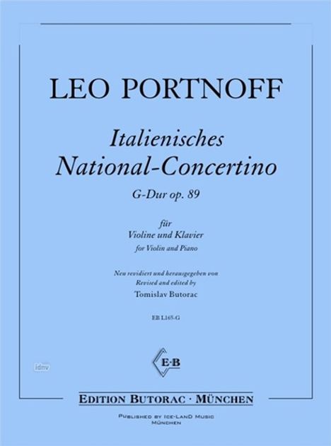 Leo Portnoff: Italienisches National-Concertino G-Dur op. 89, Noten