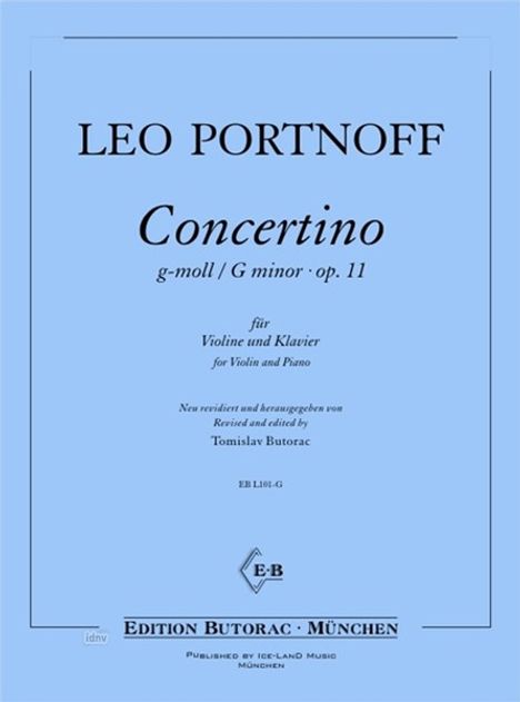Leo Portnoff: Concertino g-moll op. 11, Noten