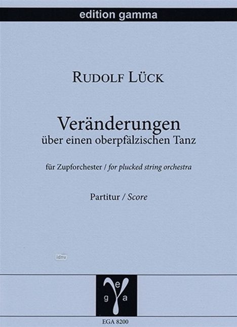 Rudolf Lück: Veränderungen über einen oberpfälzischen Tanz, Noten