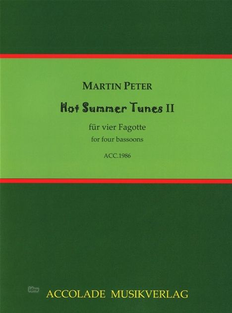 Martin Peter: Hot Summer Tunes II, Noten