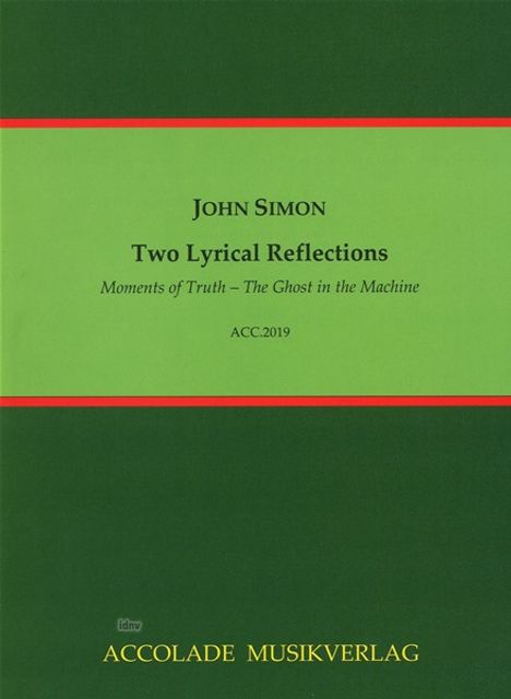 John Simon: Two Lyrical Refelctions, Noten
