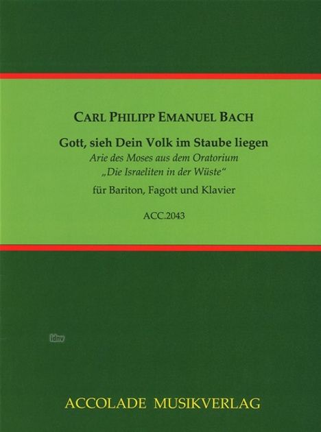 Carl Philipp Emanuel Bach: Gott, sieh dein Volk im Staube liegen, Noten