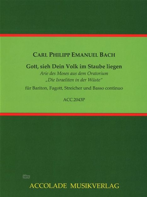 Carl Philipp Emanuel Bach: Gott, sieh dein Volk im Staube liegen, Noten