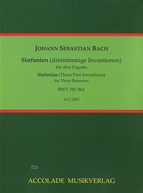 Johann Sebastian Bach: Sinfonien (dreistimmige Inventionen) BWV 787-801, Noten
