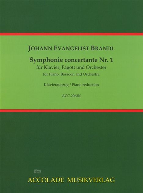 Johann Evangelist Brandl: Symphonie concertante Nr. 1 B-Dur, Noten