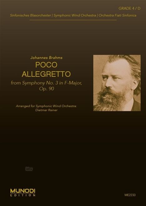 Johannes Brahms: Poco Allegretto, Noten