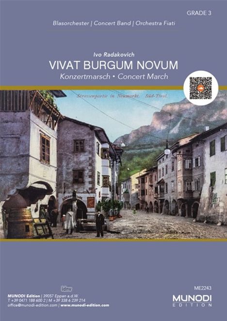 Ivo Radakovich: Vivat Burgum Novum "zur 200-Jahrfeier der Musikkapelle Neumarkt an der Etsch", Noten