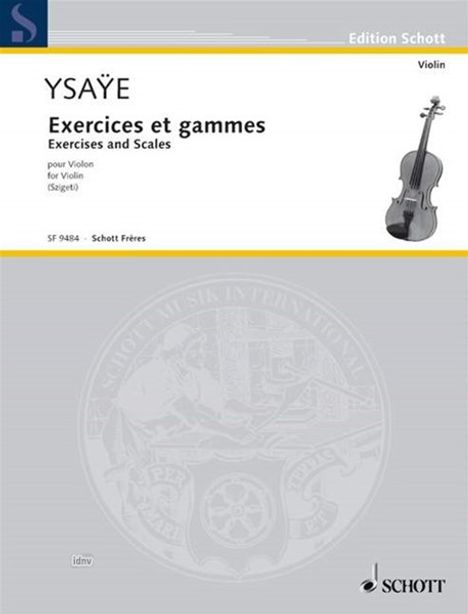 Eugene Ysaye: Übungen und Tonleitern (1967), Noten