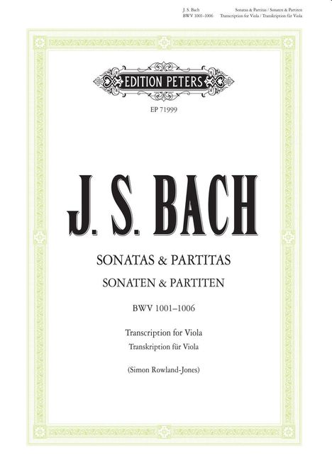 Johann Sebastian Bach (1685-1750): Sonaten &amp; Partiten BWV 1001-1006, Buch