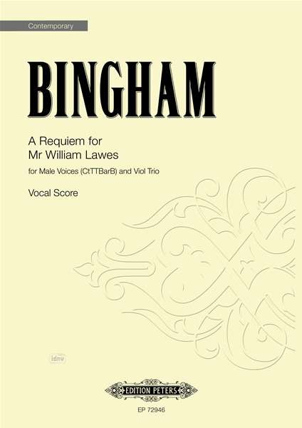 A Requiem for Mr William Lawes for Male Voices (CtTTBarB) and Viol Trio (2016), Noten