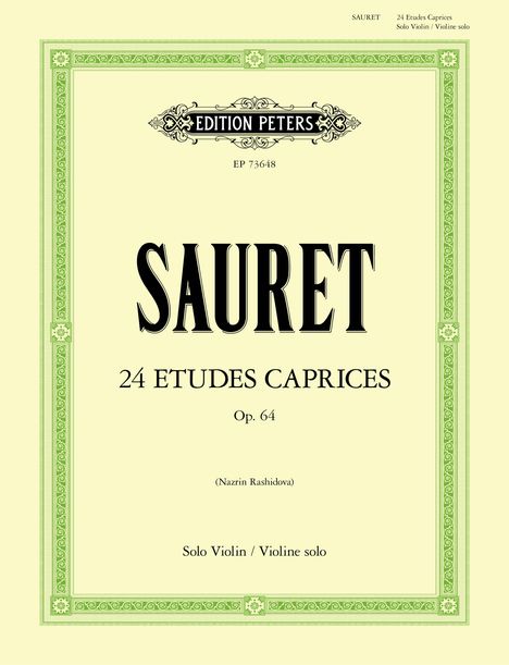 Émile Sauret: 24 Etudes Caprices op. 64 for Solo Violin, Buch