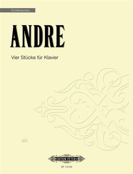 Mark Andre: Vier Stücke für Klavier (Piano Solo) für Klavier solo, Noten