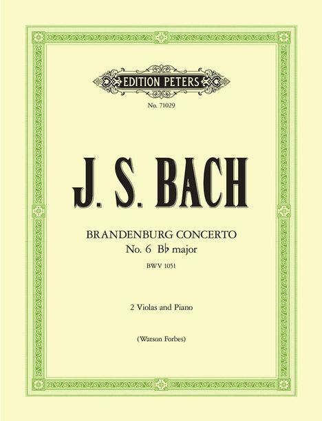 Brandenburg Concerto No. 6 in B Flat Bwv 1051 (Arranged for 2 Violas and Piano), Buch