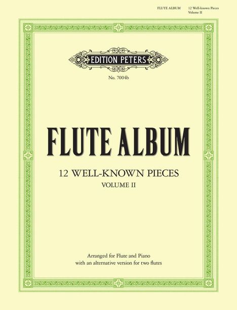 Verschiedene: Flute Album -- 12 Well-Known Pieces (Arr. for Flute &amp; Piano or 2 Flutes), Buch