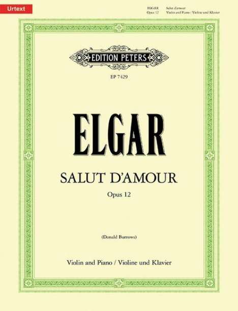 Salut d'Amour Op. 12 for Violin and Piano, Buch