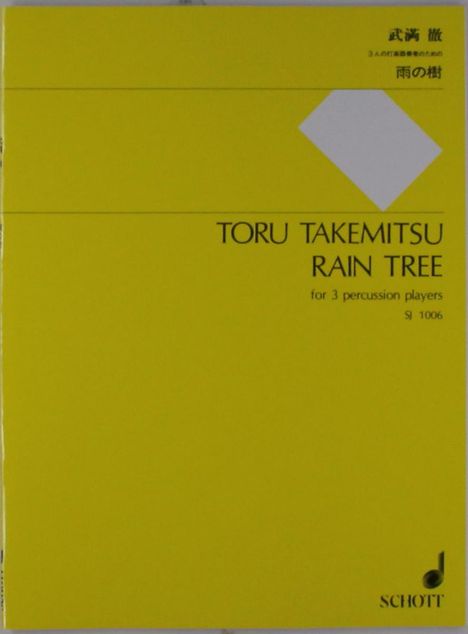 Toru Takemitsu: Rain Tree, Noten