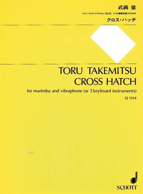 Toru Takemitsu: Cross Hatch, Noten
