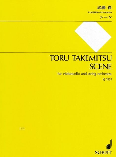 Toru Takemitsu: Scene, Noten