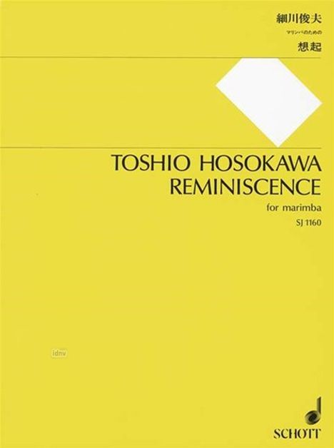 Toshio Hosokawa: Reminiscence, Noten