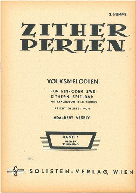 Adalbert Vesely: Zither-Perlen, Noten