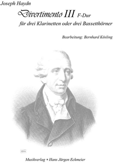 Joseph Haydn: Divertimento III F-Dur für dre, Noten