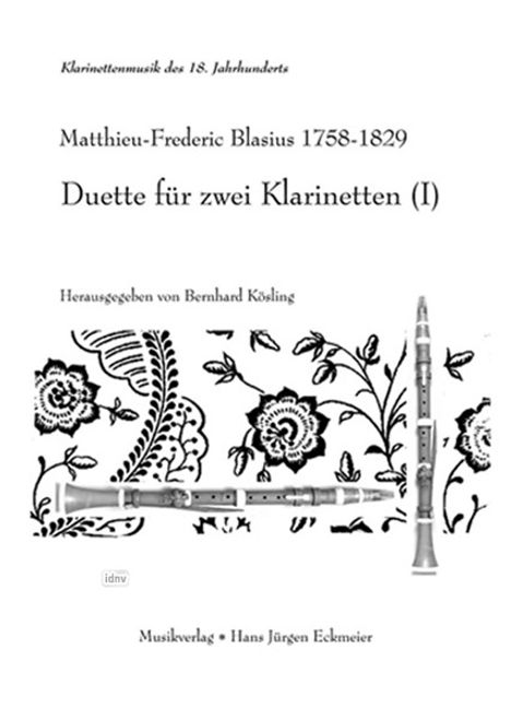 Matthieu-Frederic Blasius: Sechs Duette für zwei Klarinet, Noten