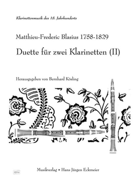 Matthieu-Frederic Blasius: Sechs Duette für zwei Klarinet, Noten