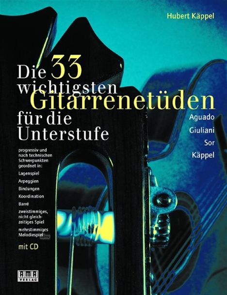 Hubert Käppel: Die 33 wichtigsten Gitarrenetüden für die Unterstufe (1997), Noten
