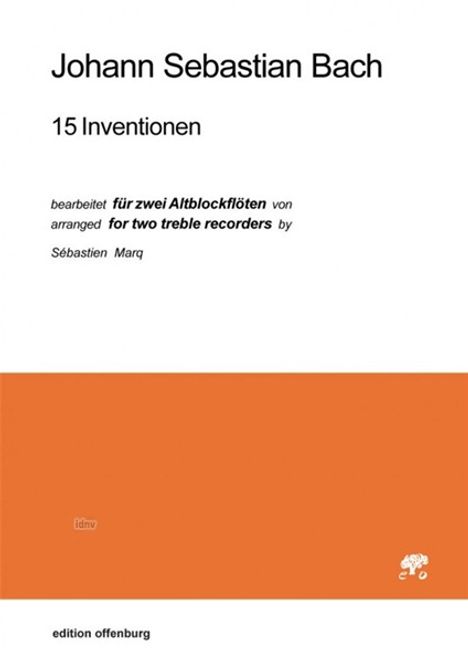 Johann Sebastian Bach: 15 Inventionen, Noten