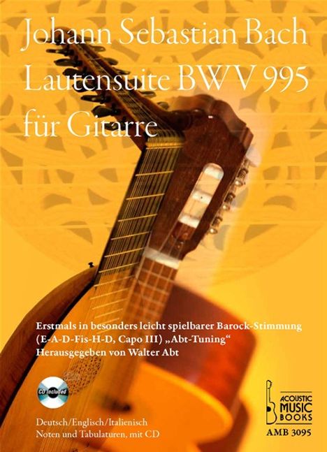 Johann Sebastian Bach: Lautensuite BWV 995 für Gitarre, Noten