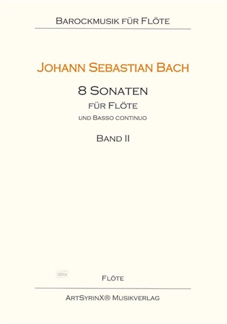 Johann Sebastian Bach: 8 Sonaten für Flöte und Bc, Noten