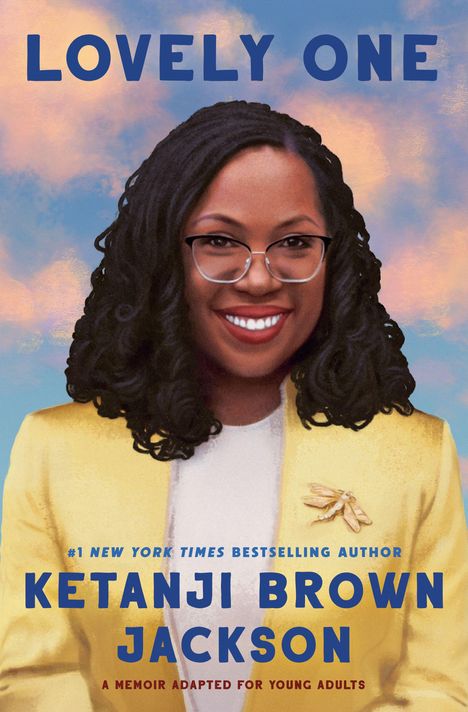 Text: "Lovely One", "#1 New York Times Bestselling Author", "Ketanji Brown Jackson". Illustration einer Frau mit Brille, gelbem Blazer.