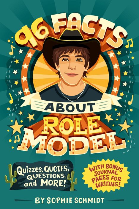 96 Facts About Role Model: Quizzes, Quotes, Questions, and More! Illustration mit Cowboy, Sternen und Noten.