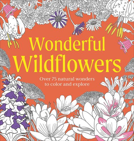 Dk: Wonderful Wildflowers Coloring Book, Buch