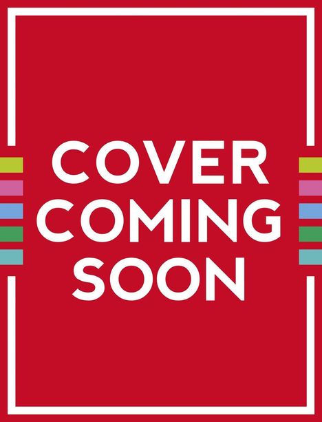 "COVER COMING SOON" in weißen Großbuchstaben auf rotem Hintergrund, mit bunten Streifen links und rechts.