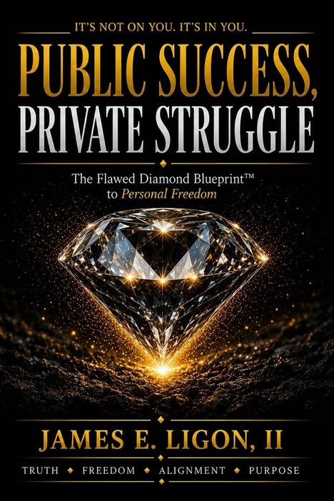 „Public Success, Private Struggle“ von James E. Ligon, II. Ein glitzernder Diamant im Hintergrund.